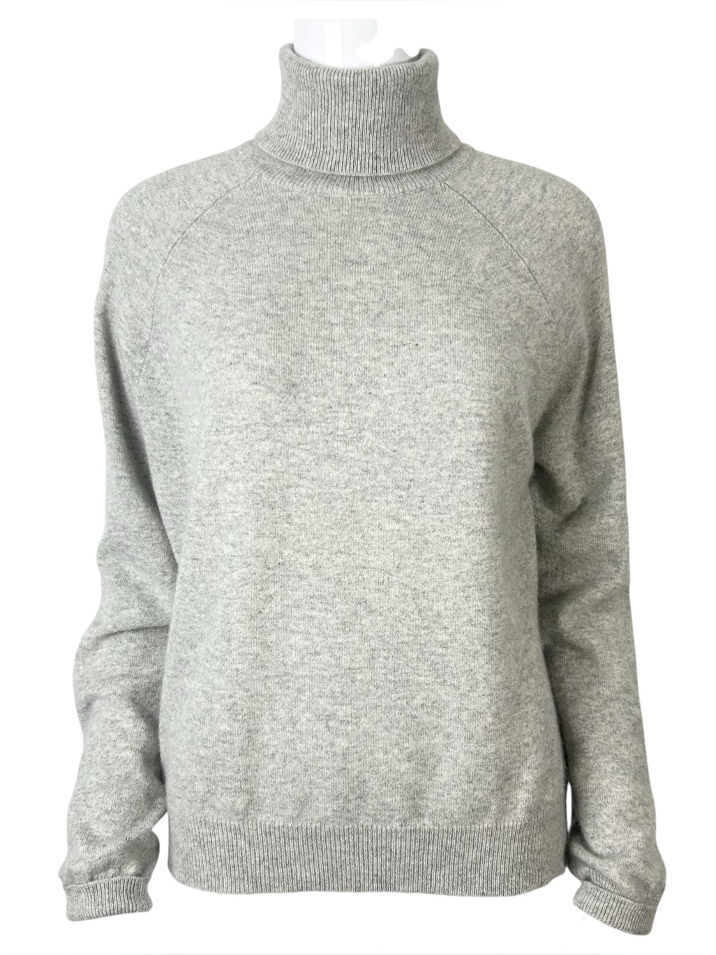 Valerie Stevens Cashmere Turtleneck Sweater Heather Gray Women's Large